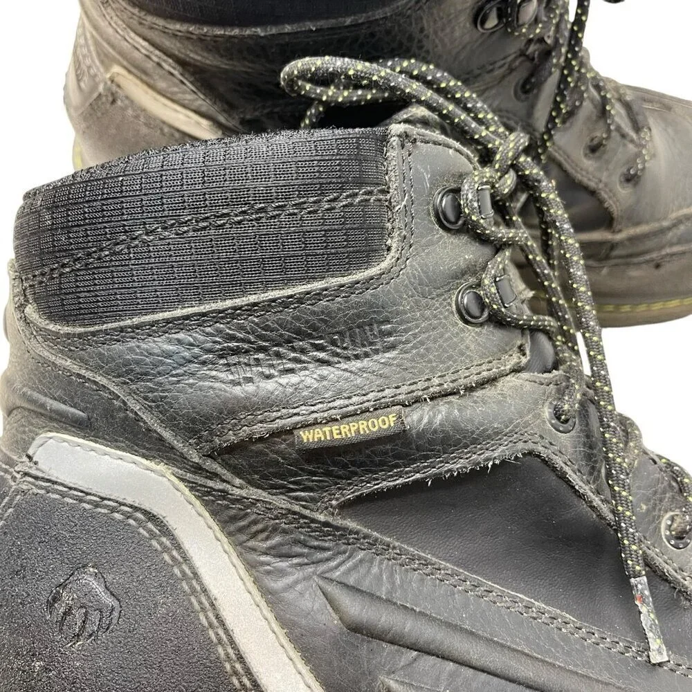 Wolverine w10484 Multishox Waterproof Steel Toe Black Work Boots Lace Up 12EW